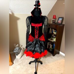 Leg Avenue Midnight Mistress/Queen of Hearts Costume Dress